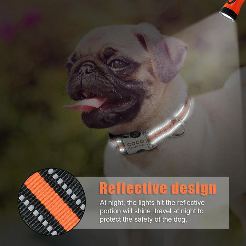 Reflective Engravable Dog Collar