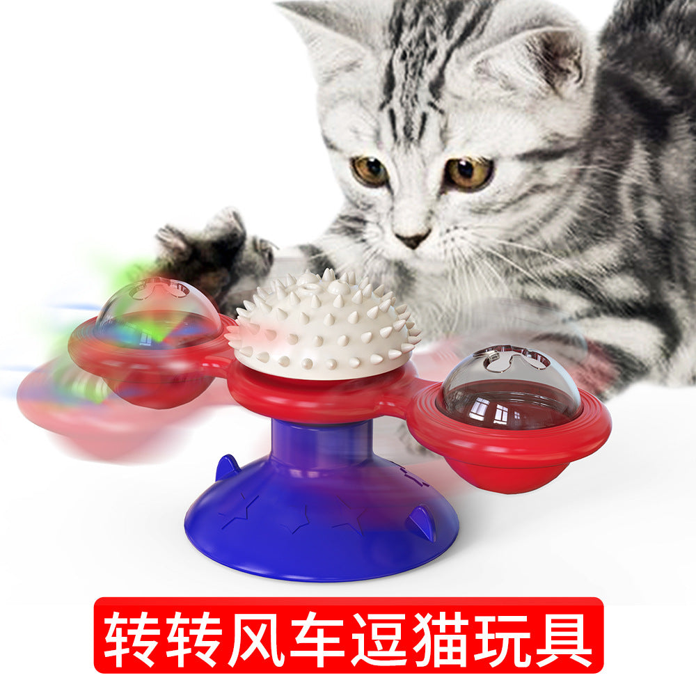 Rotating Cat Windmill Toy
