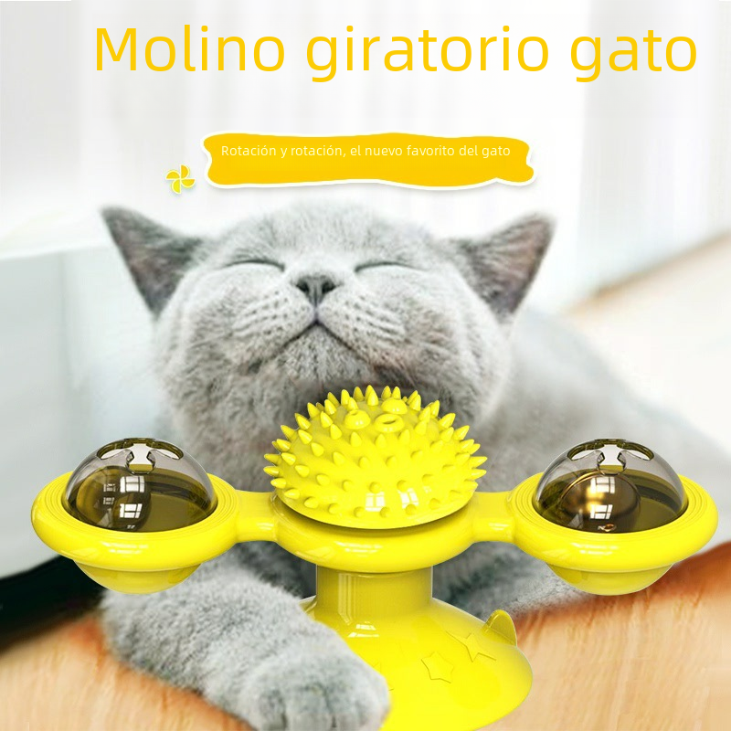 Rotating Cat Windmill Toy