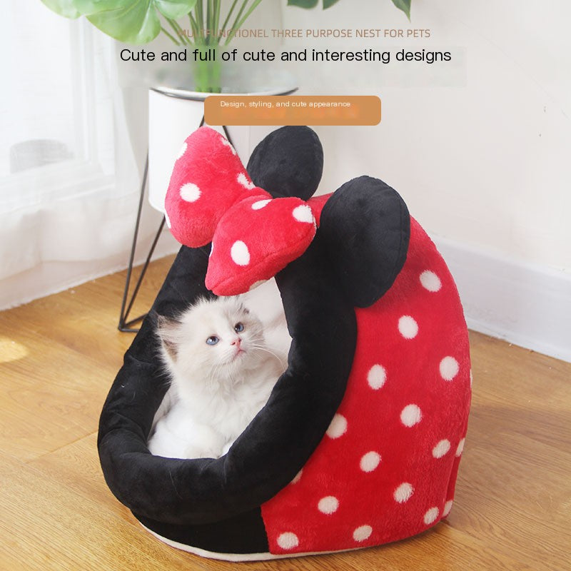 Four-Seasons Plush Pet Bed