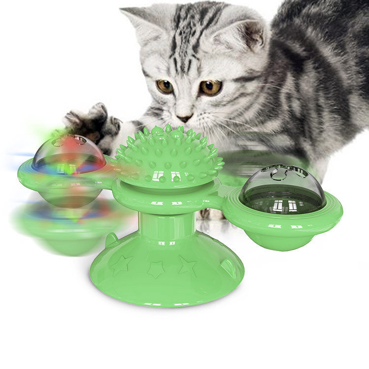 Rotating Cat Windmill Toy